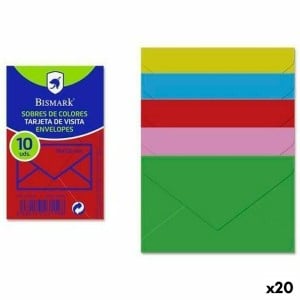 Enveloppes Bismark Papier Multicouleur 7,6 x 12 cm (20 Unités)