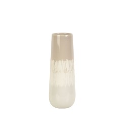 Vase Romimex Beige Grey Ceramic 14 x 34 x 14 cm