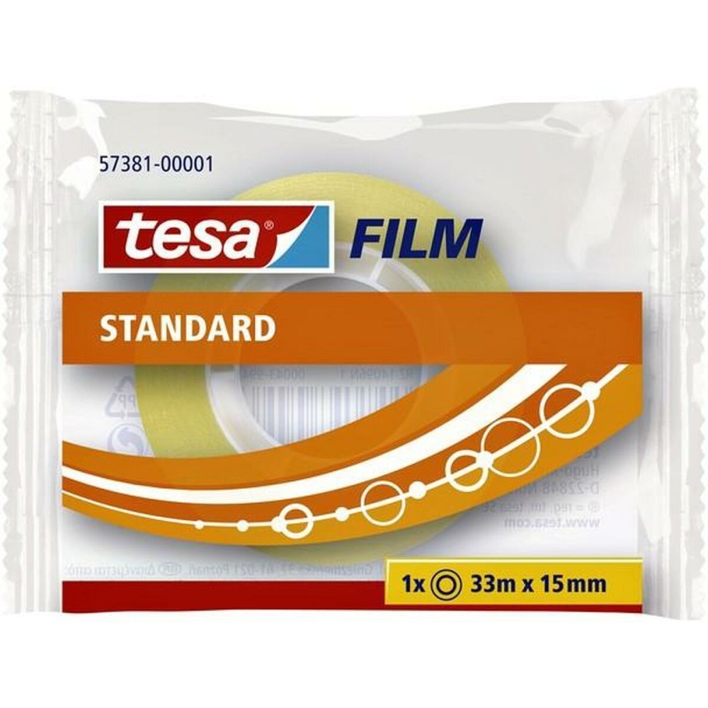 Adhesive Tape TESA 15 mm 33 m Transparent (30 Units)