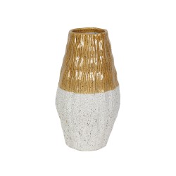 Vase Romimex Jaune Blanc Céramique 18 x 33 x 18 cm