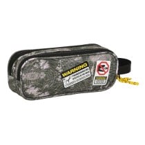 Zweifaches Mehrzweck-Etui Jurassic World Warning Grau 21 x 8 x 6 cm