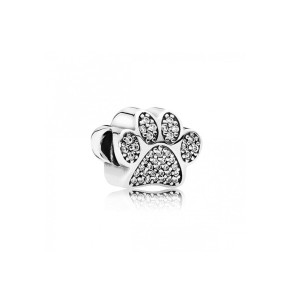 Perle de verre Femme Pandora SPARKLING PAW PRINT & HEART