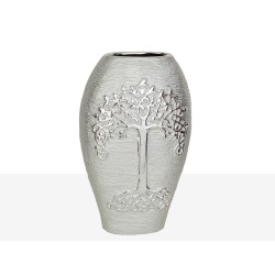 Vase Romimex Silver Porcelain 20 x 32 x 11 cm