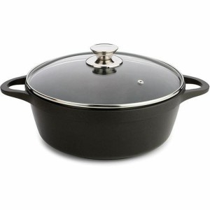 Casserole with lid Valira 4141/25 Black Ø 24 cm