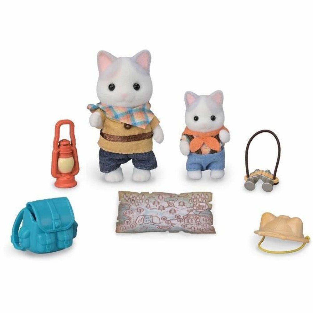 Playset Sylvanian Families Son and Baby Cat Latte - Secret Forest Adventure