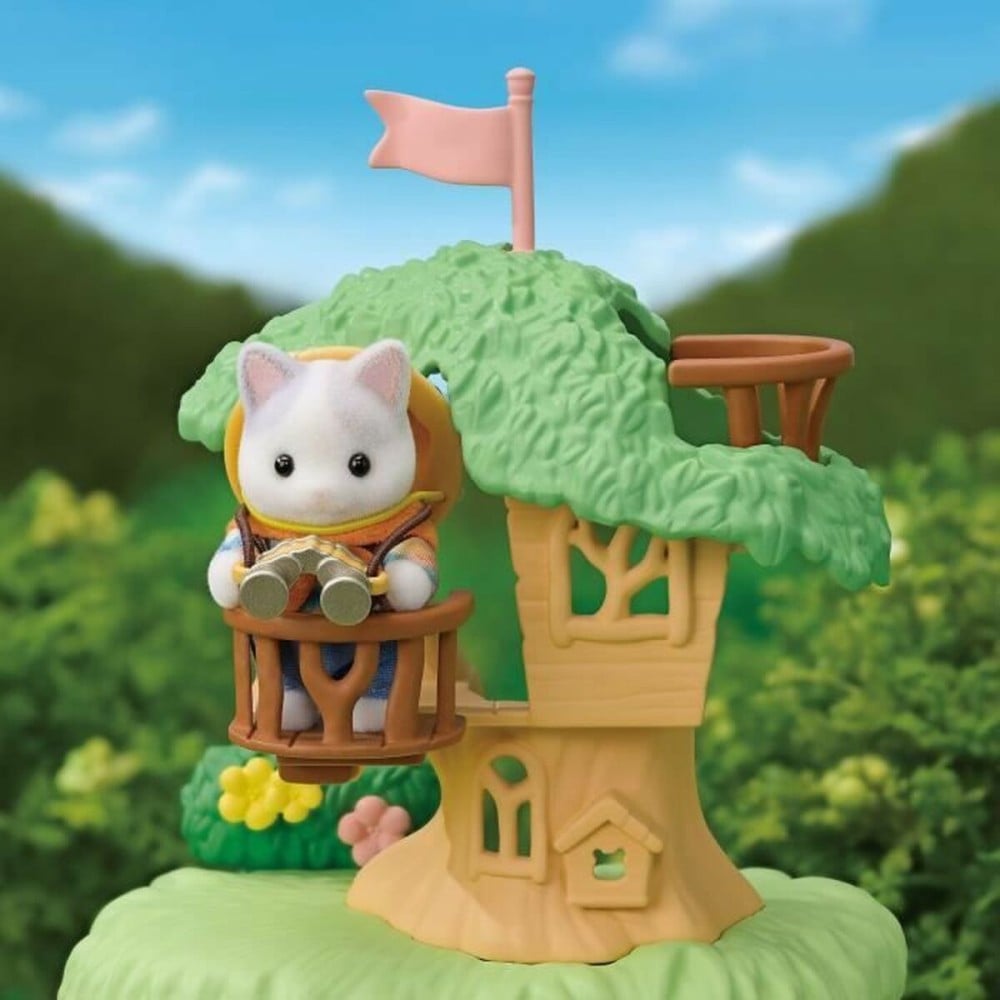 Playset Sylvanian Families Son and Baby Cat Latte - Secret Forest Adventure