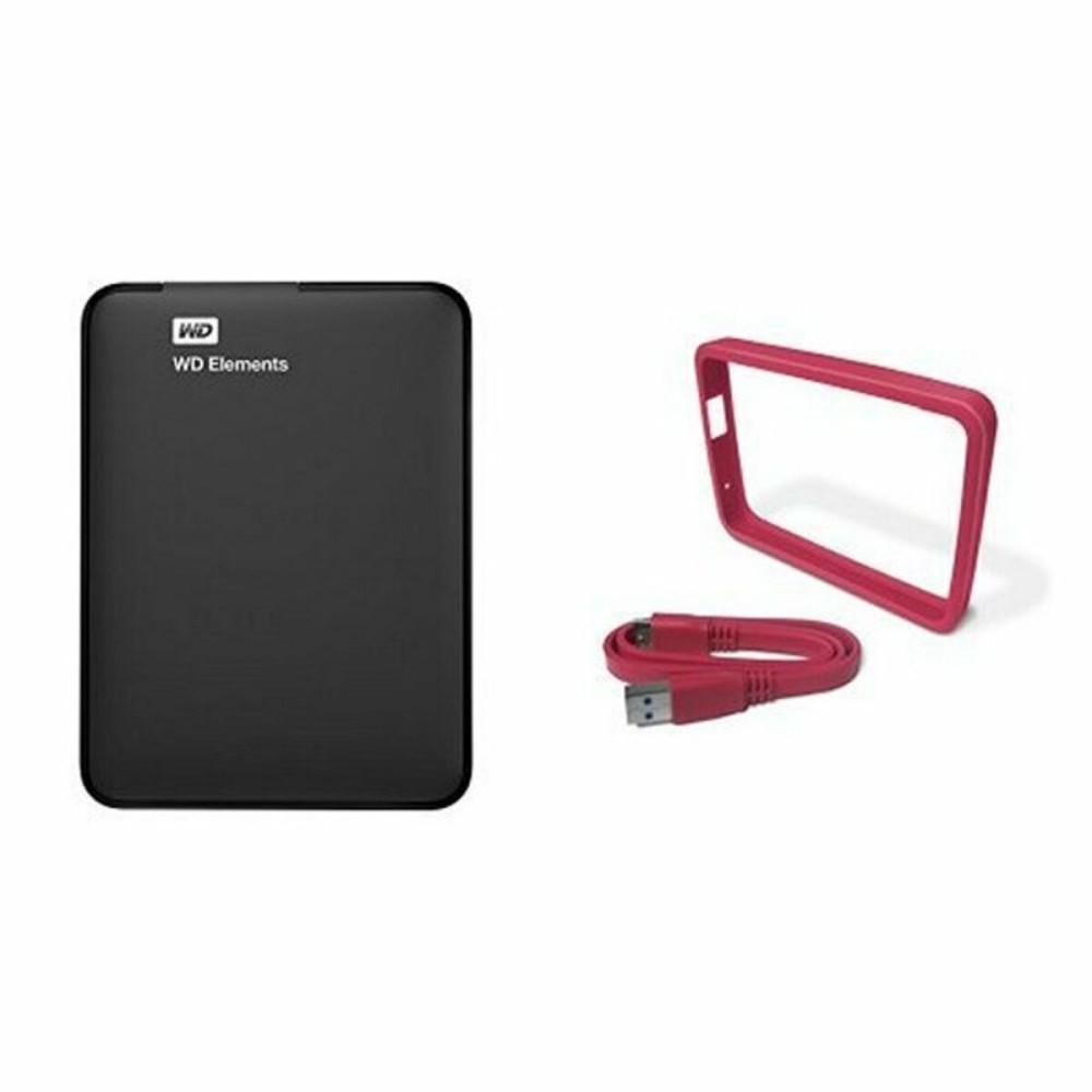 Disque Dur Externe Western Digital WD Elements Portable WDBUZG0010BBK-WESN 1 TB 2,5" USB 3.0 Magnétique 1 TB HDD 1 TB SSD