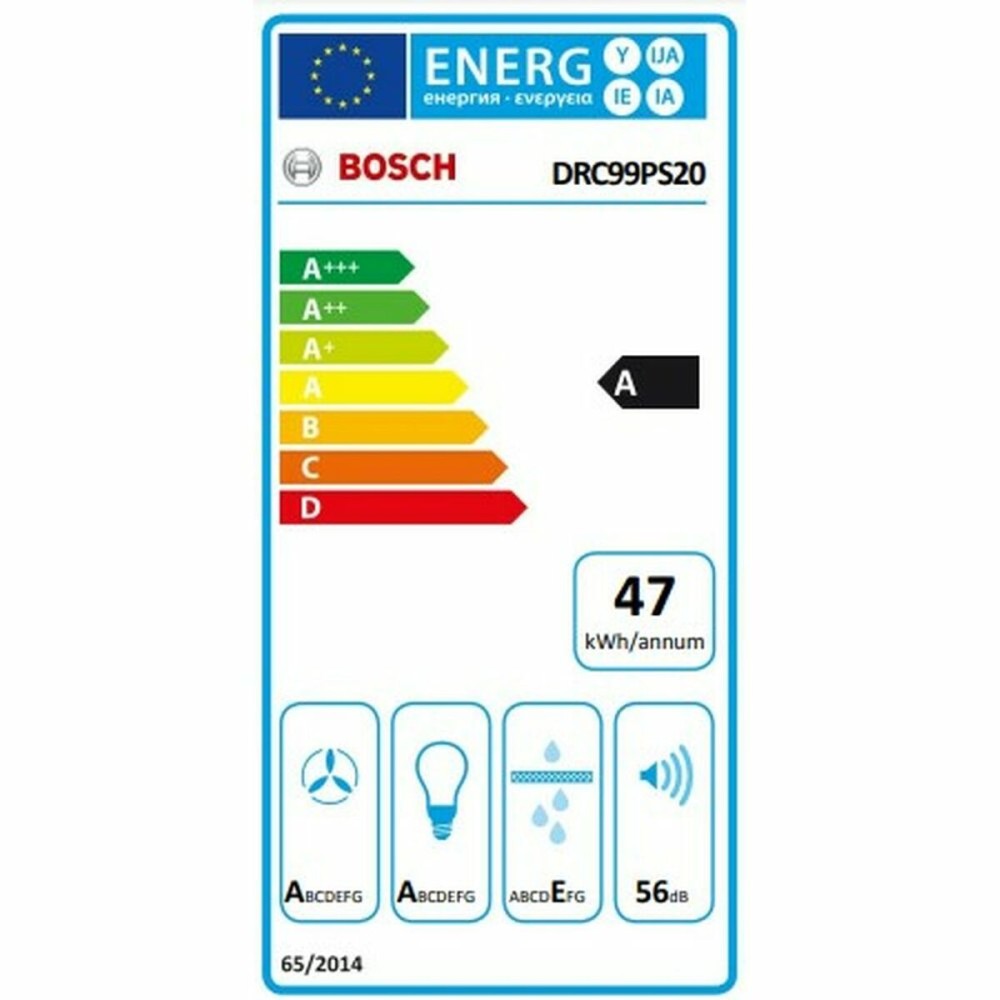 Konventioneller Rauchfang BOSCH DRC99PS20 90 cm 640 m³/h 250W A Weiß