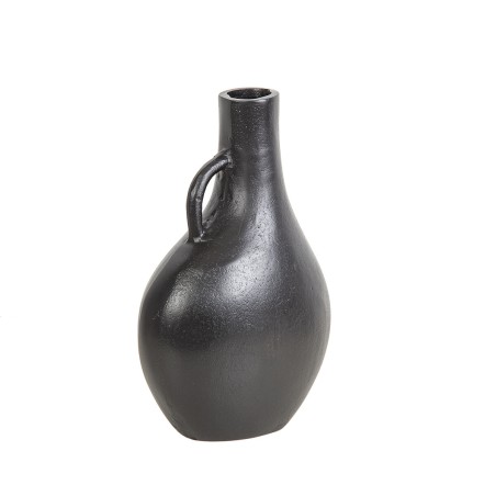 Vase Romimex Noir Aluminium 19 x 29 x 11 cm Avec poignée