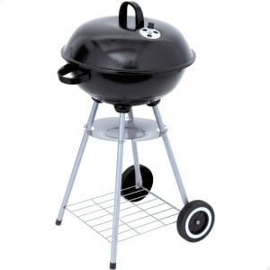 Roues de barbecue au charbon de bois Aktive Métal émaillé 46 x 89 x 46 cm Noir