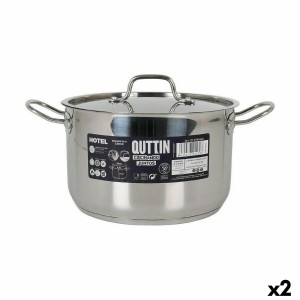 Casserole with Lid Quttin Hotel Steel ø 24 x 15 cm (2 Units)