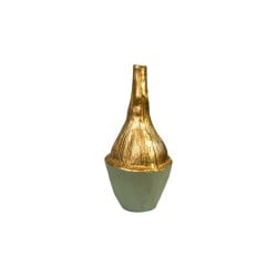 Blumenvase Romimex grün Gold Aluminium 18 x 36 x 17 cm