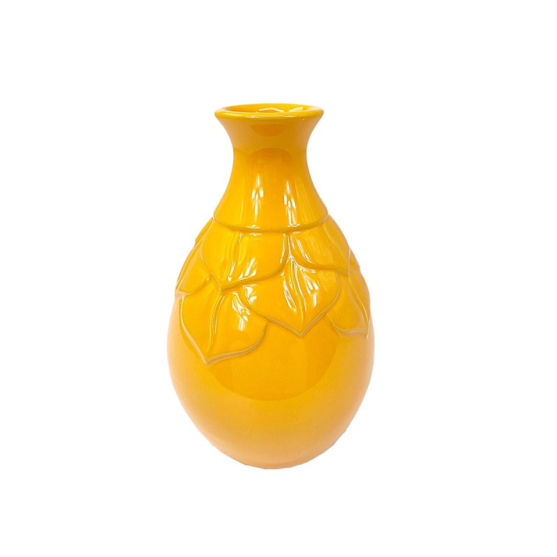 Blumenvase Romimex Senf aus Keramik 16 x 25 x 16 cm