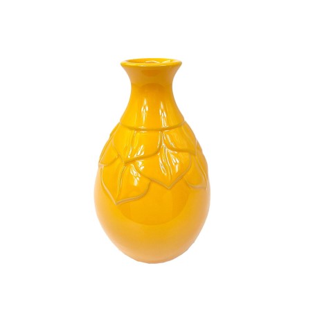 Vase Romimex Moutarde Céramique 16 x 25 x 16 cm