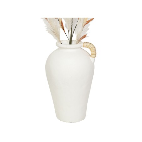 Vase Romimex White Rope Terracotta 27 x 40 x 27 cm With handle