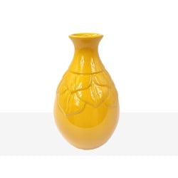 Blumenvase Romimex Senf aus Keramik 16 x 25 x 16 cm