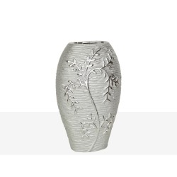 Vase Romimex Silver Porcelain 20 x 32 x 11 cm