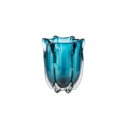 Blumenvase Romimex Blau Glas 18 x 23 x 18 cm