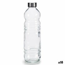 Bouteille en Verre Transparent Argenté verre 1,1 L 8 x 31 x 8 cm (18 Unités)