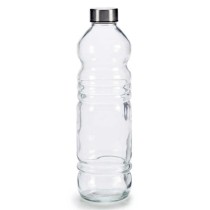 Glass Bottle Transparent Silver Glass 1,1 L 8 x 31 x 8 cm (18 Units)