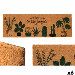 Doormat GiftDecor Jungle Natural PVC Coconut Fibre 120 x 1 x 40 cm (6 Units)