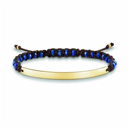 Ladies'Bracelet Thomas Sabo LBA0056-892-32-L19v Blue Golden Silver (16 - 19 cm)