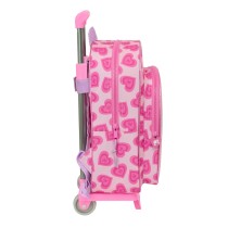 Schulrucksack mit Rädern Barbie Love Rosa 26 x 34 x 11 cm