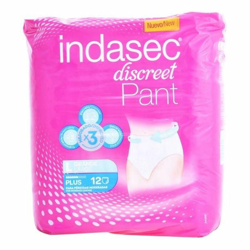 Couches pour Incontinence Pant Plus Talla Grande Indasec 3821862 (12 uds)