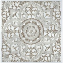 Décoration murale DKD Home Decor Blanc Mandala Bois MDF (60 x 2 x 60 cm)