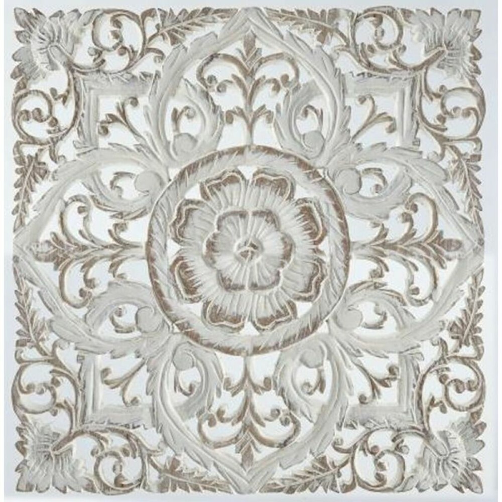 Décoration murale DKD Home Decor Blanc Mandala Bois MDF (60 x 2 x 60 cm)