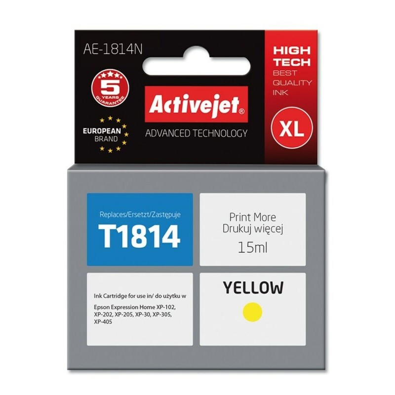 Original Ink Cartridge Activejet AE-1814N Yellow