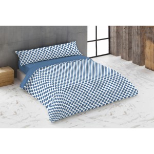 Duvet cover set Hosteline MOTA Blue Super king 260 x 240 cm 4 Pieces