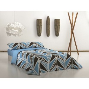 Bettbezug-Set Hosteline INCA Blau King size 260 x 240 cm 4 Stücke