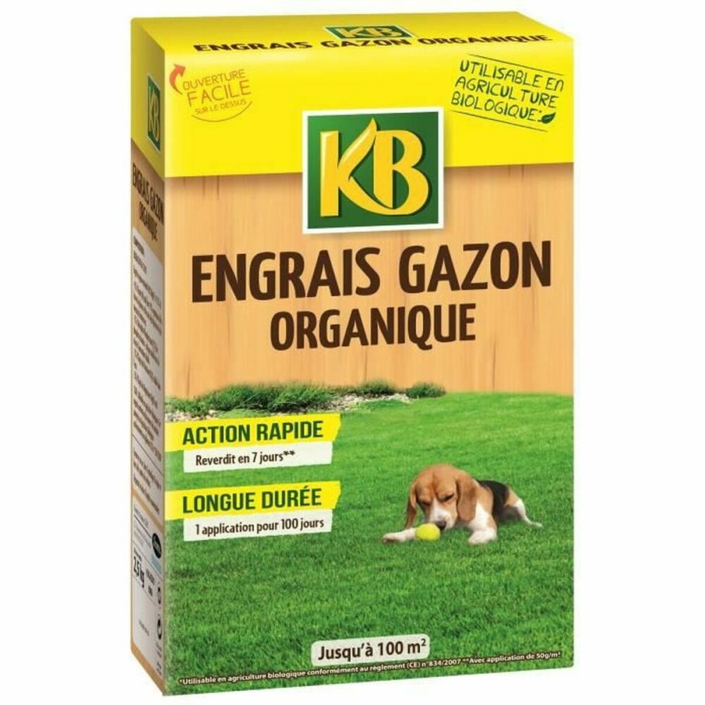 Pflanzendünger KB NPK 9-2-2 Bio Rasen 100 m² 2,5 kg