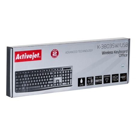 Keyboard Activejet K-3803SW Black QWERTY