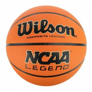 Ballon de basket Wilson NCAA Legend Blanc Orange Cuir Simili-cuir 7