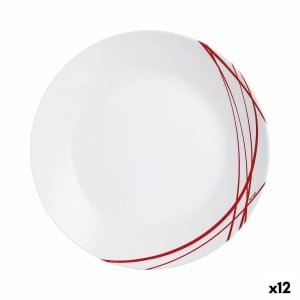 Assiette plate Arcopal Domitille Rojo Bicolore verre 25 cm (12 Unités)