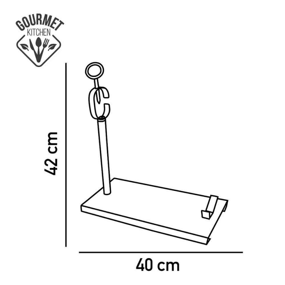 Schinkenhalter aus Edelstahl EDM Silberfarben Metall Edelstahl Aluminium 40 x 16,5 x 42 cm