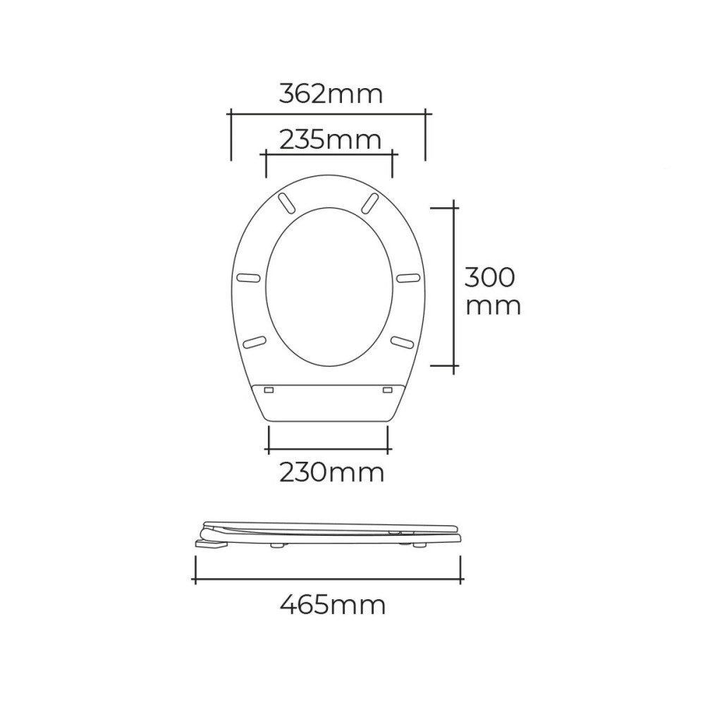 Toilettenabdeckung EDM 01512 Weiß PVC