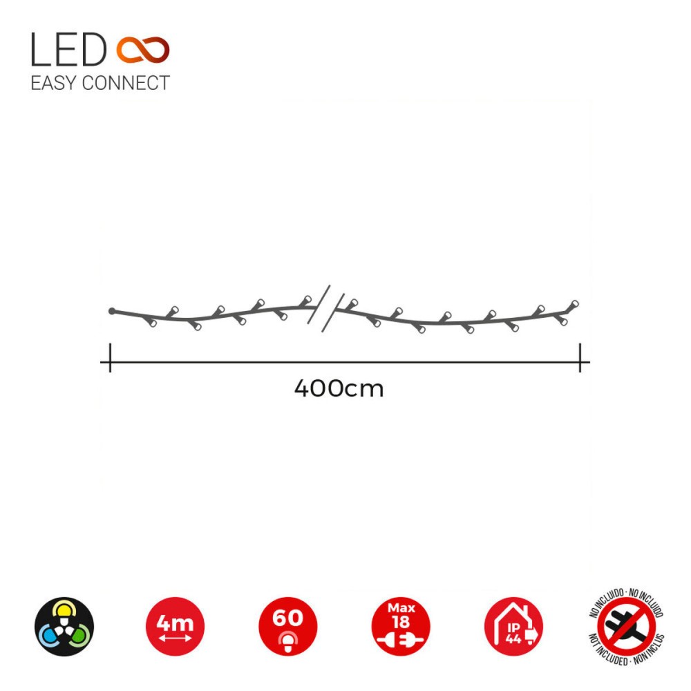 Guirlande lumineuse LED EDM 71253 Easy-Connect Multicouleur 4 m