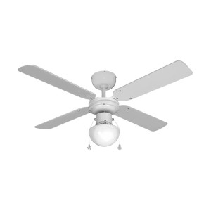 Ventilateur de Plafond avec Lumière EDM 33800 Caribe Blanc 50 W