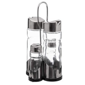 Salière avec couvercle Secret de Gourmet Multicouleur Transparent verre Acier inoxydable