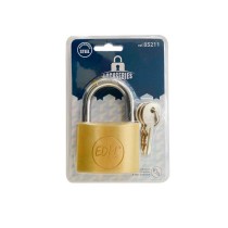 Key padlock EDM 85211 Brass 60 x 36 mm