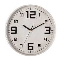 Horloge de table Atmosphera Argenté polypropylène (Ø 30 cm)