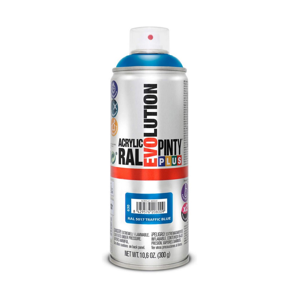 Peinture en spray Pintyplus Evolution RAL 5017 400 ml Traffic Blue