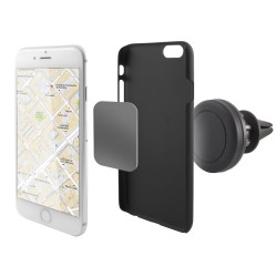 Magnetic Mobile Phone Holder for Car KSIX 360º Black