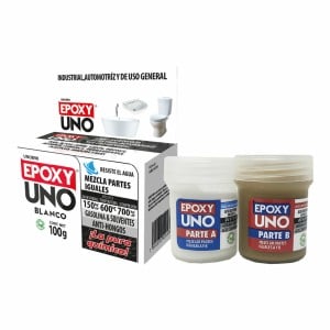 Zweikomponenten-Epoxidklebstoff Fusion Epoxy Black Label Unob98 Universal Weiß 100 g