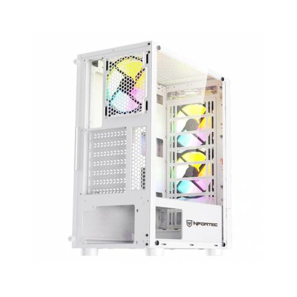 ATX Semi-Tower Gehäuse Nfortec NF-CS-CAELUM-WHITE Weiß