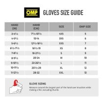 Gants de karting OMP MY2025 Blanc Noir FIA 8856-2018