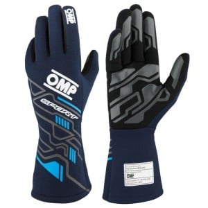 Karting Gloves OMP MY2025 Blue Navy Blue FIA 8856-2018